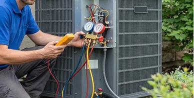 HVAC service call and system diagnostic